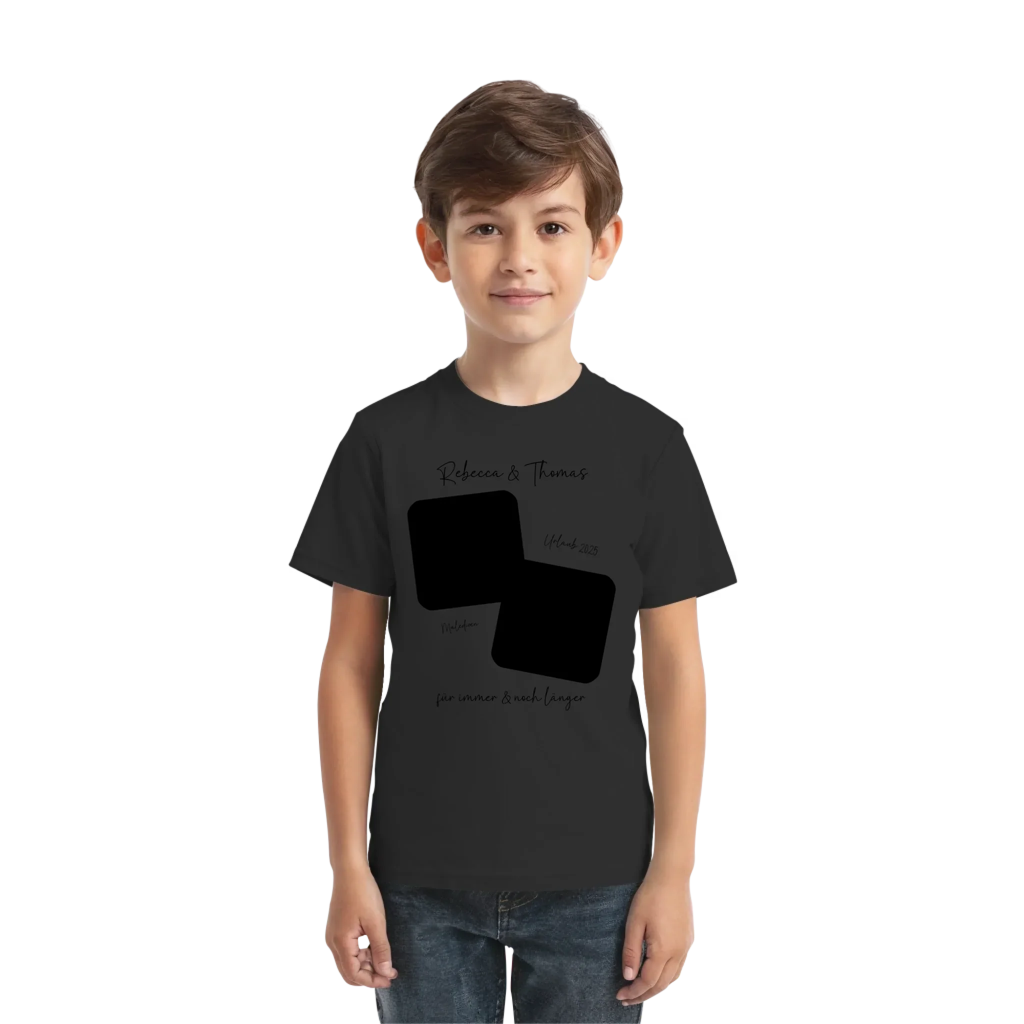 Dein Foto in 1-4 Quadraten mit Wunschtext • ’Statement-Collection’ • personalisierbare Fotomotive - Premium Kinder