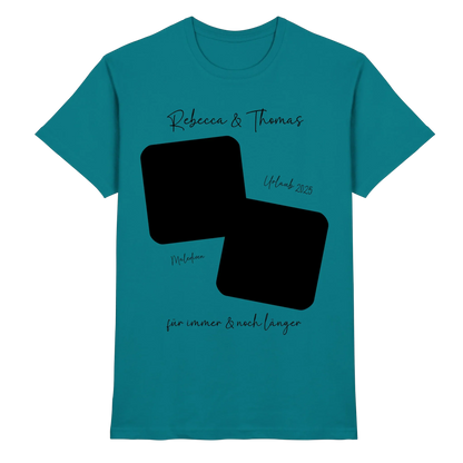 Dein Foto in 1-4 Quadraten mit Wunschtext • ’Statement-Collection’ • personalisierbare Fotomotive - Premium Herren