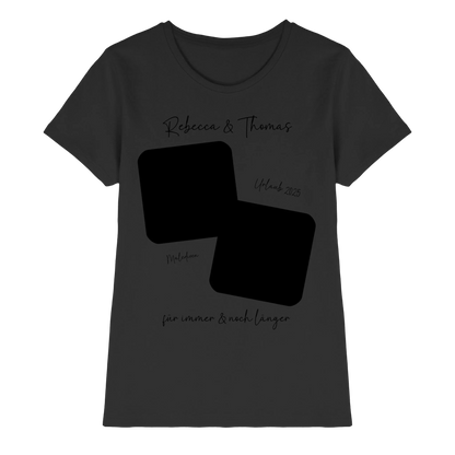 Dein Foto in 1-4 Quadraten mit Wunschtext • ’Statement-Collection’ • personalisierbare Fotomotive - Premium Damen