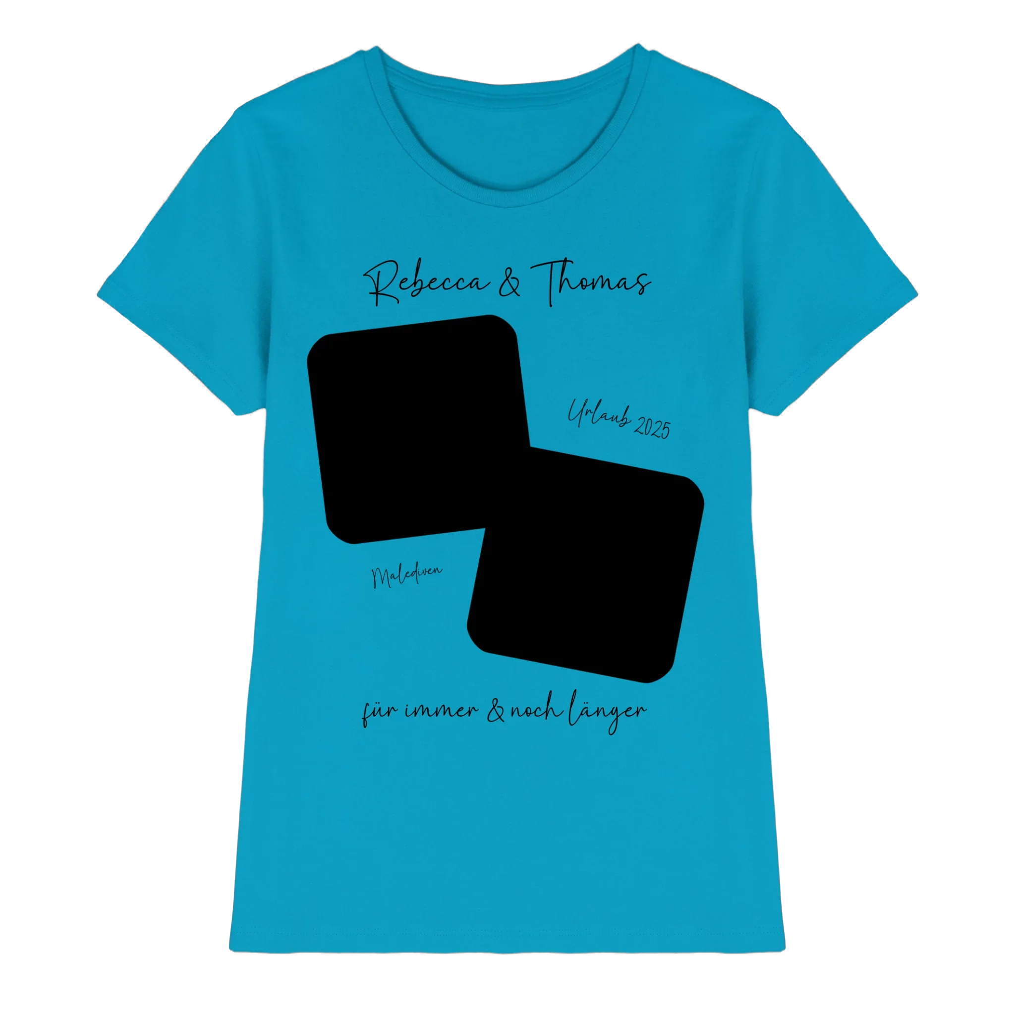 Dein Foto in 1-4 Quadraten mit Wunschtext • ’Statement-Collection’ • personalisierbare Fotomotive - Premium Damen