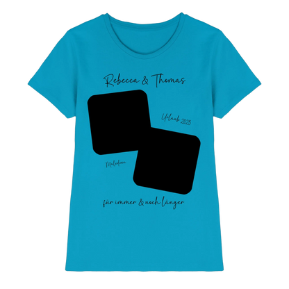 Dein Foto in 1-4 Quadraten mit Wunschtext • ’Statement-Collection’ • personalisierbare Fotomotive - Premium Damen