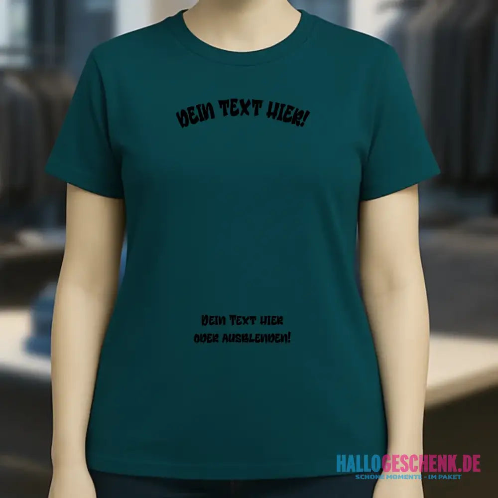 Dein Foto in einem Farbklecks - Ladies Premium T-Shirt XS-2XL aus Bio-Baumwolle für Damen • personalisiert