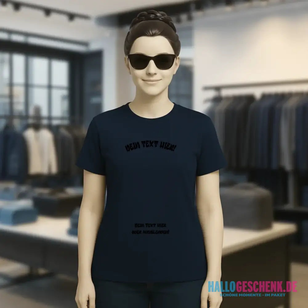 Dein Foto in einem Farbklecks - Ladies Premium T-Shirt XS-2XL aus Bio-Baumwolle für Damen • personalisiert