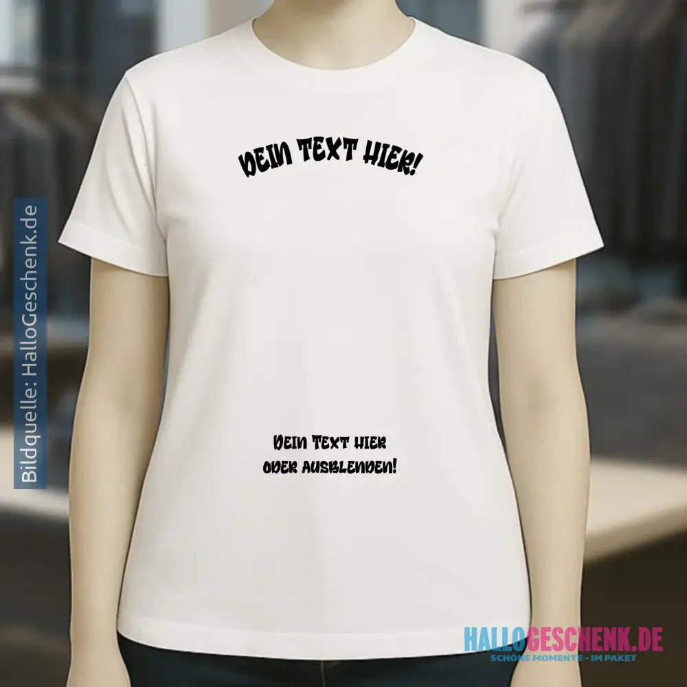 Dein Foto in einem Farbklecks - Ladies Premium T-Shirt XS-2XL aus Bio-Baumwolle für Damen • personalisiert
