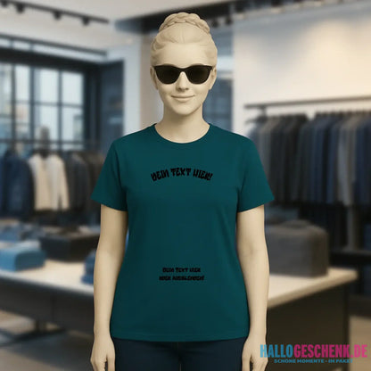 Dein Foto in einem Farbklecks - Ladies Premium T-Shirt XS-2XL aus Bio-Baumwolle für Damen • personalisiert
