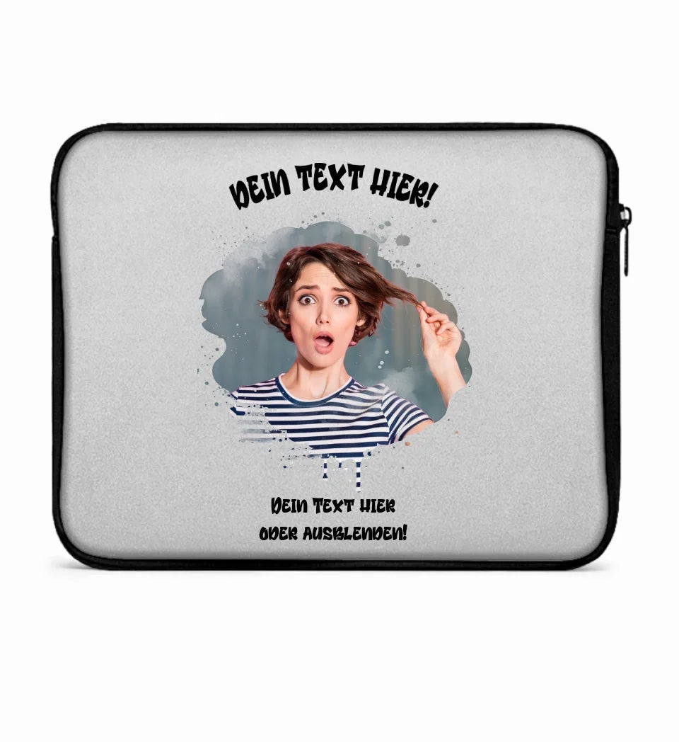 Dein Foto in einem Farbklecks - Laptop Case 13" Zoll Notebook-Tasche • personalisiert