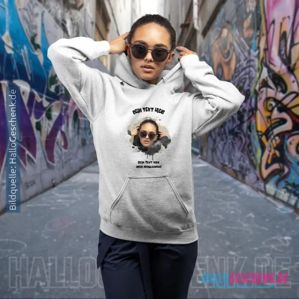Dein Foto in einem Farbklecks - Unisex Premium Hoodie XS-5XL aus Bio-Baumwolle für Damen & Herren • personalisiert