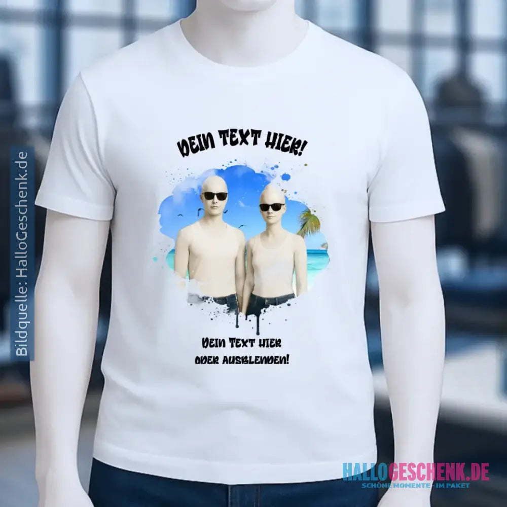 Dein Foto in einem Farbklecks - Unisex Premium T-Shirt XS-5XL aus Bio-Baumwolle für Damen & Herren