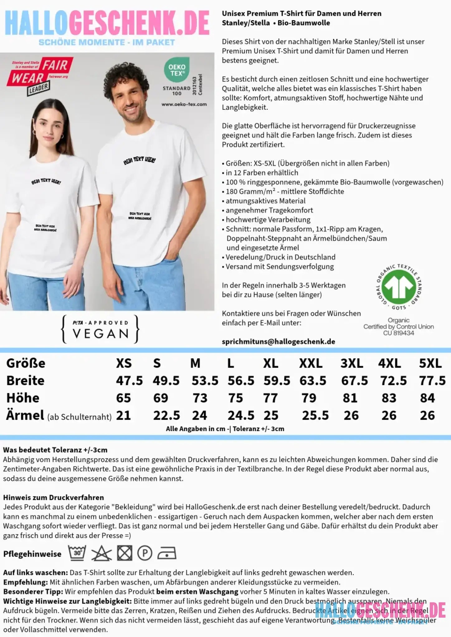 Dein Foto in einem Farbklecks - Unisex Premium T-Shirt XS-5XL aus Bio-Baumwolle für Damen & Herren