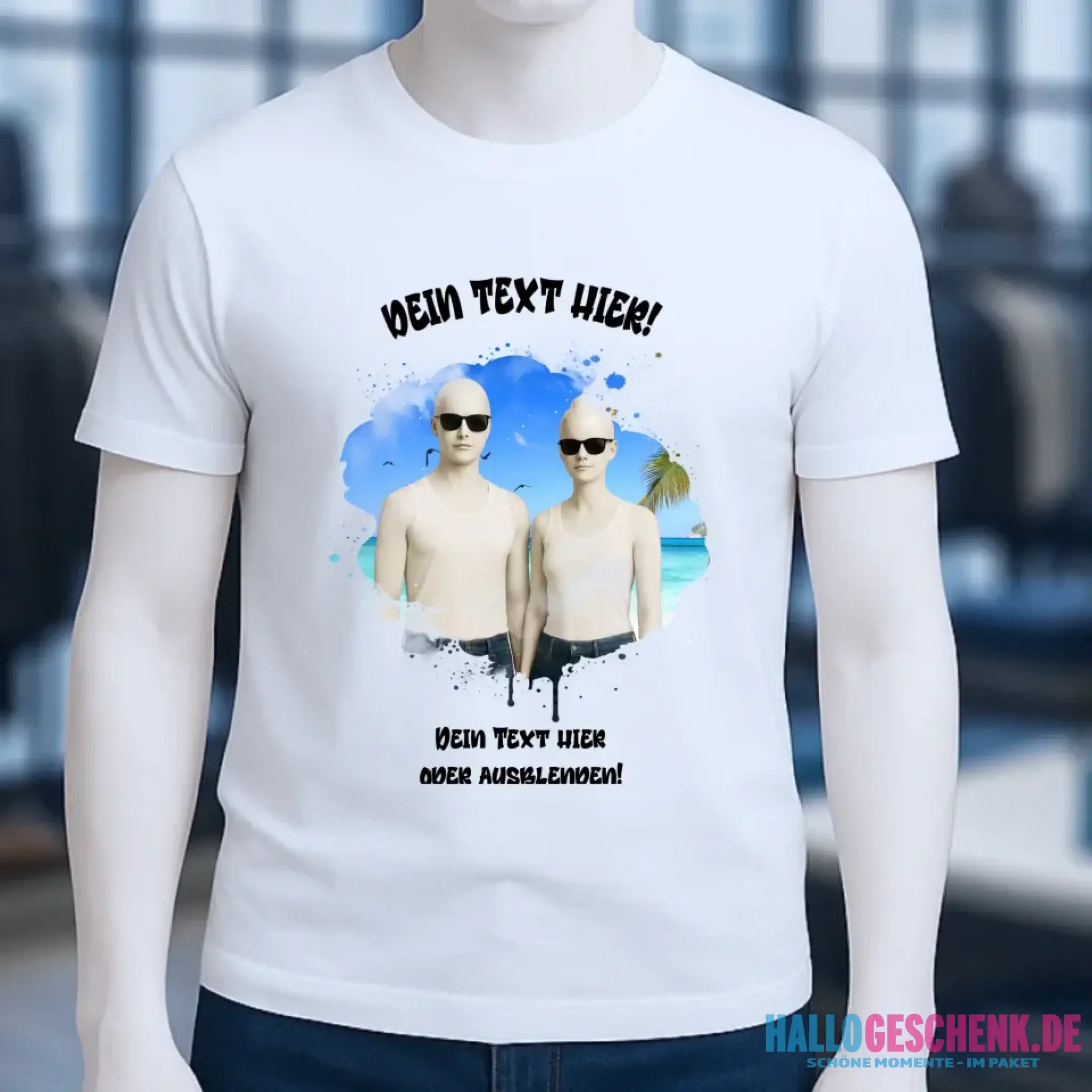 Dein Foto in einem Farbklecks - Unisex Premium T-Shirt XS-5XL aus Bio-Baumwolle für Damen & Herren