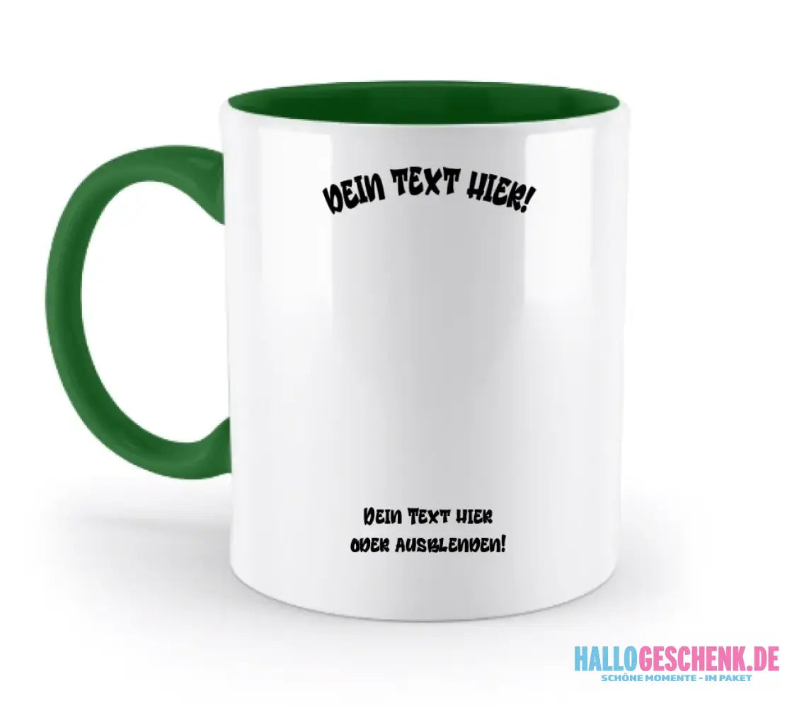 Dein Foto in einem Farbklecks - zweifarbige Tasse spülmaschinengeeignet • personalisiert