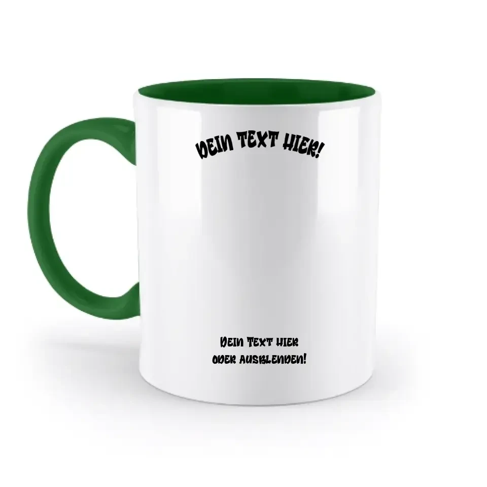 Dein Foto in einem Farbklecks - zweifarbige Tasse spülmaschinengeeignet • personalisiert