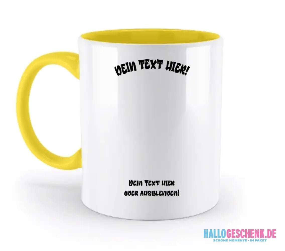 Dein Foto in einem Farbklecks - zweifarbige Tasse spülmaschinengeeignet • personalisiert