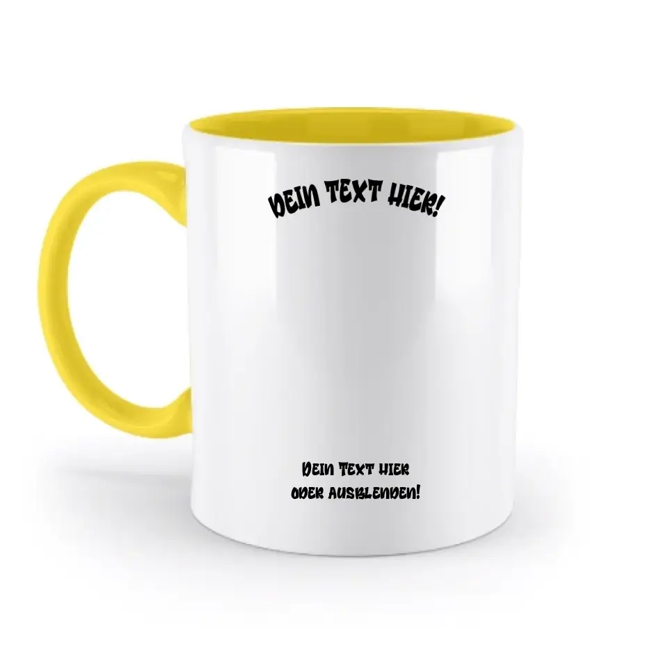 Dein Foto in einem Farbklecks - zweifarbige Tasse spülmaschinengeeignet • personalisiert
