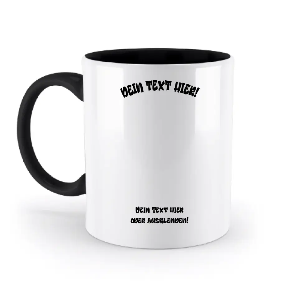 Dein Foto in einem Farbklecks - zweifarbige Tasse spülmaschinengeeignet • personalisiert