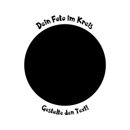 Dein Foto in Kreisform mit Wunschtext (personalisierbare Fotomotive) copy - Sticker 20x20 cm (ausgestanzt) / White