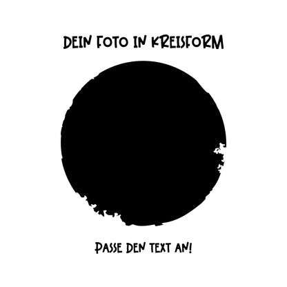Dein Foto in Kreisform mit Wunschtext (personalisierbare Fotomotive) - Sticker 20x20 cm (ausgestanzt) / White / OneSize