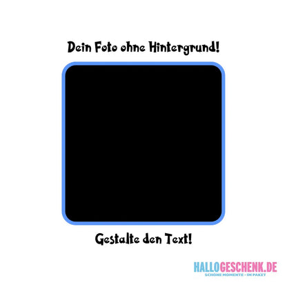 Dein FOTO mit Hintergrundentferner + Text + Hintergrund (optional) • STICKER 20x20 cm (Aufkleber) • MAGIC-KI-CUT TOOL