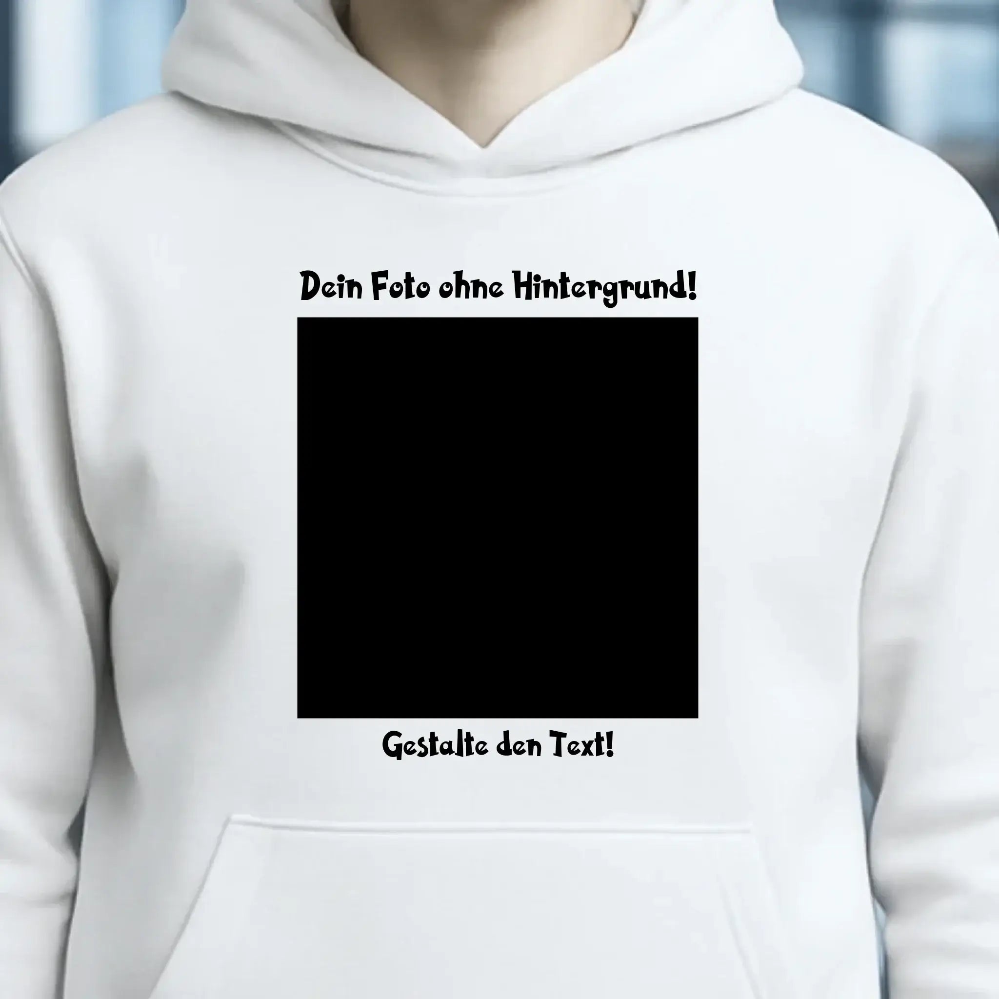 Dein FOTO mit Hintergrundentferner + Text + Hintergrund optional • Unisex Premium Hoodie XS-5XL aus Bio-Baumwolle für Damen & Herren • Exklusivdesign • personalisiert • KI-MAGIC-CUT