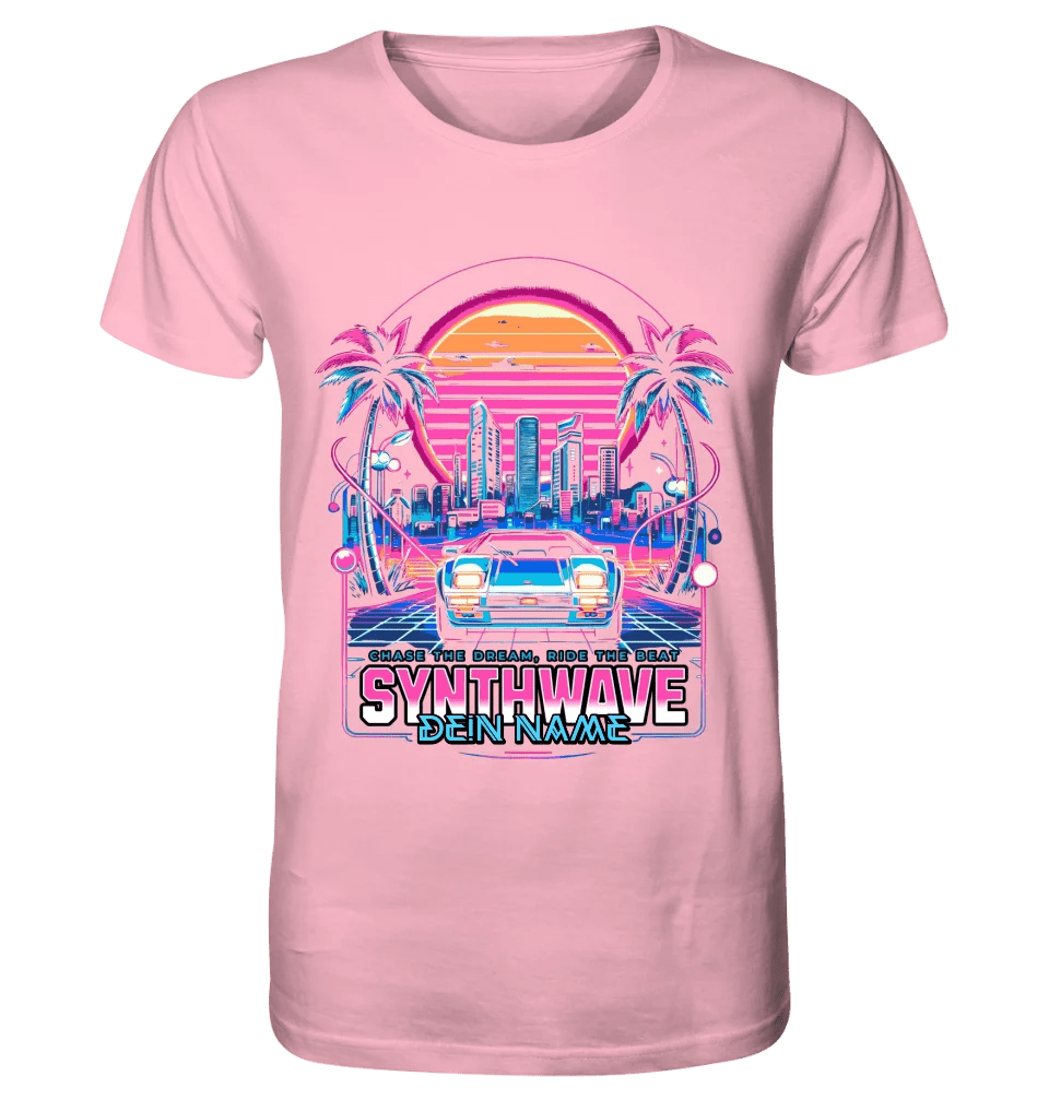 Dein Name • Synthwave • Retro • 80s • Cyberpunk • Unisex Premium T-Shirt XS - 5XL aus Bio - Baumwolle für Damen & Herren • Exklusivdesign • personalisiert von HalloGeschenk.de