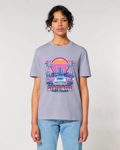 Dein Name • Synthwave • Retro • 80s • Cyberpunk • Unisex Premium T-Shirt XS - 5XL aus Bio - Baumwolle für Damen & Herren • Exklusivdesign • personalisiert von HalloGeschenk.de