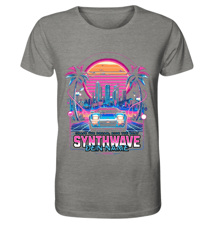 Dein Name • Synthwave • Retro • 80s • Cyberpunk • Unisex Premium T-Shirt XS - 5XL aus Bio - Baumwolle für Damen & Herren • Exklusivdesign • personalisiert von HalloGeschenk.de