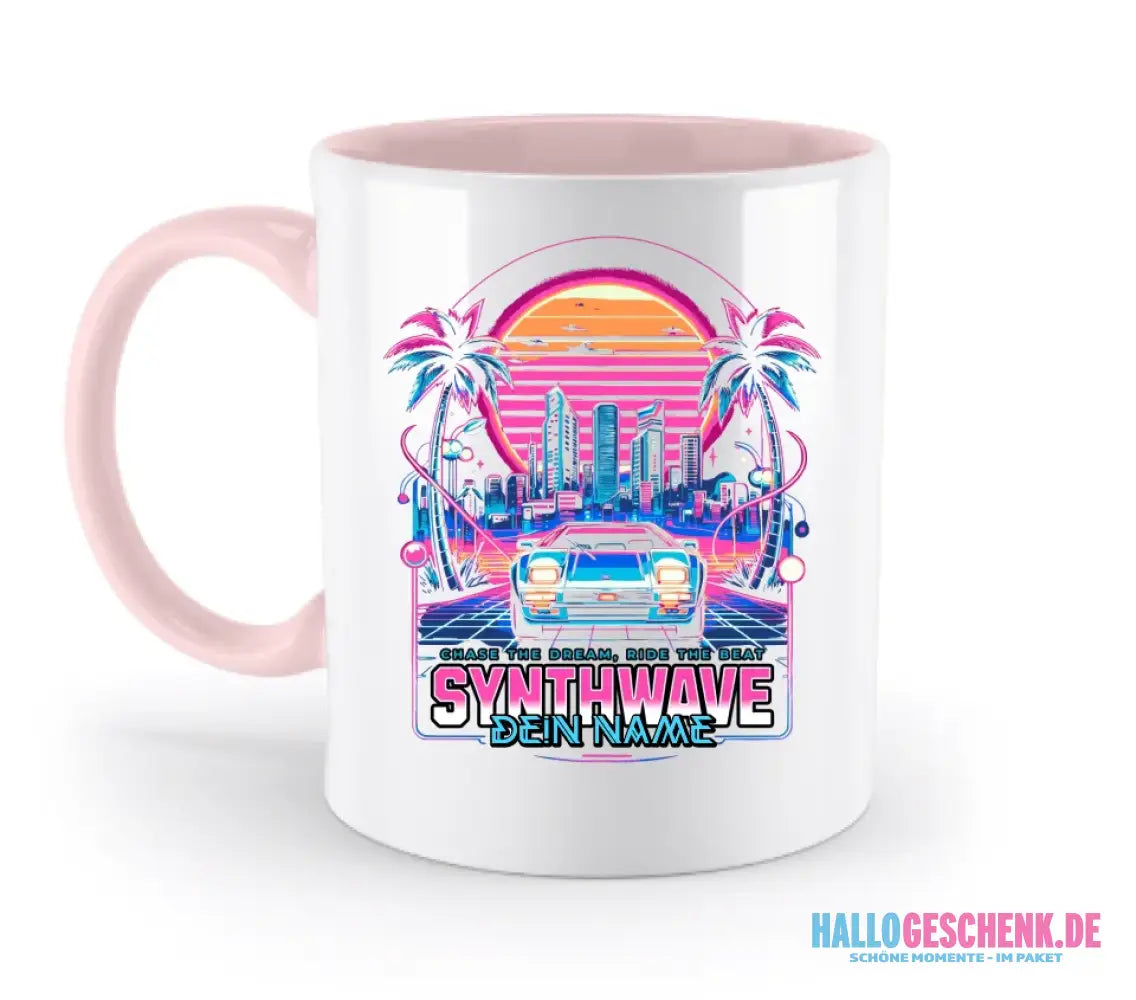 Dein Name • Synthwave • Retro • 80s • Cyberpunk • zweifarbige Tasse spülmaschinengeeignet • Exklusivdesign • personalisiert