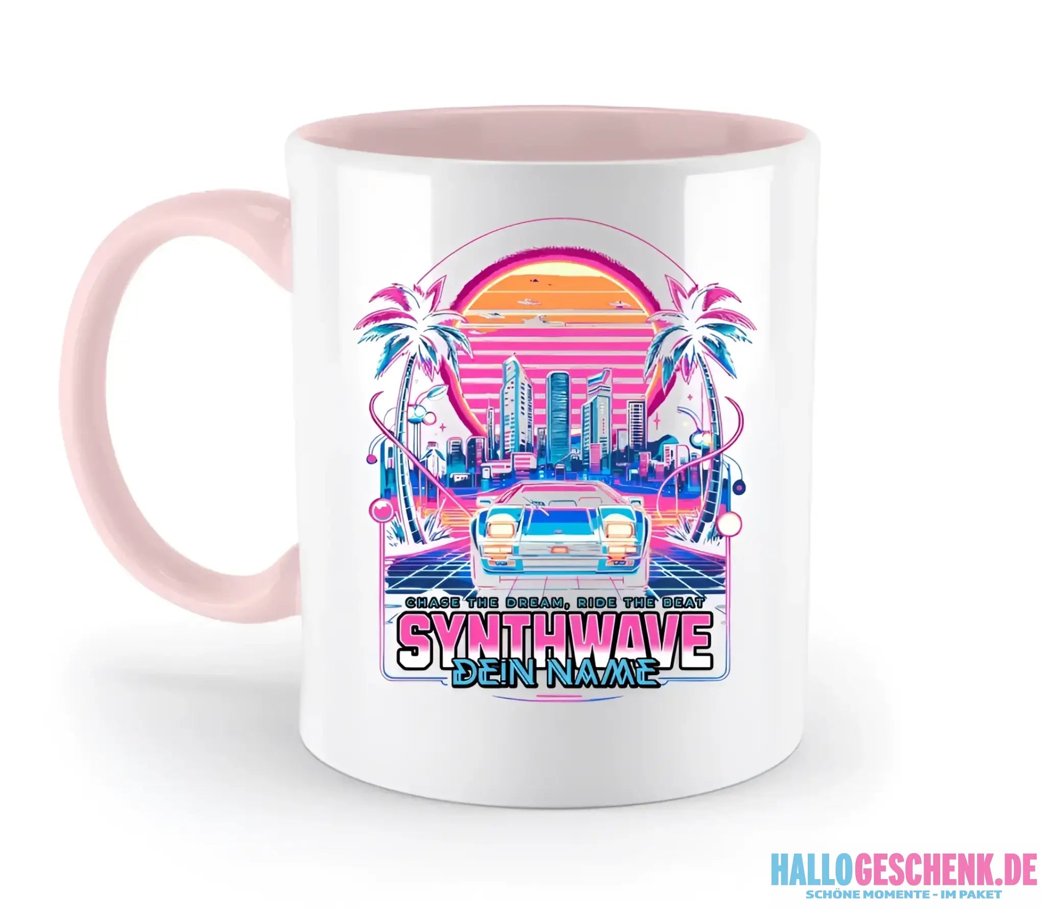 Dein Name • Synthwave • Retro • 80s • Cyberpunk • zweifarbige Tasse spülmaschinengeeignet • Exklusivdesign • personalisiert
