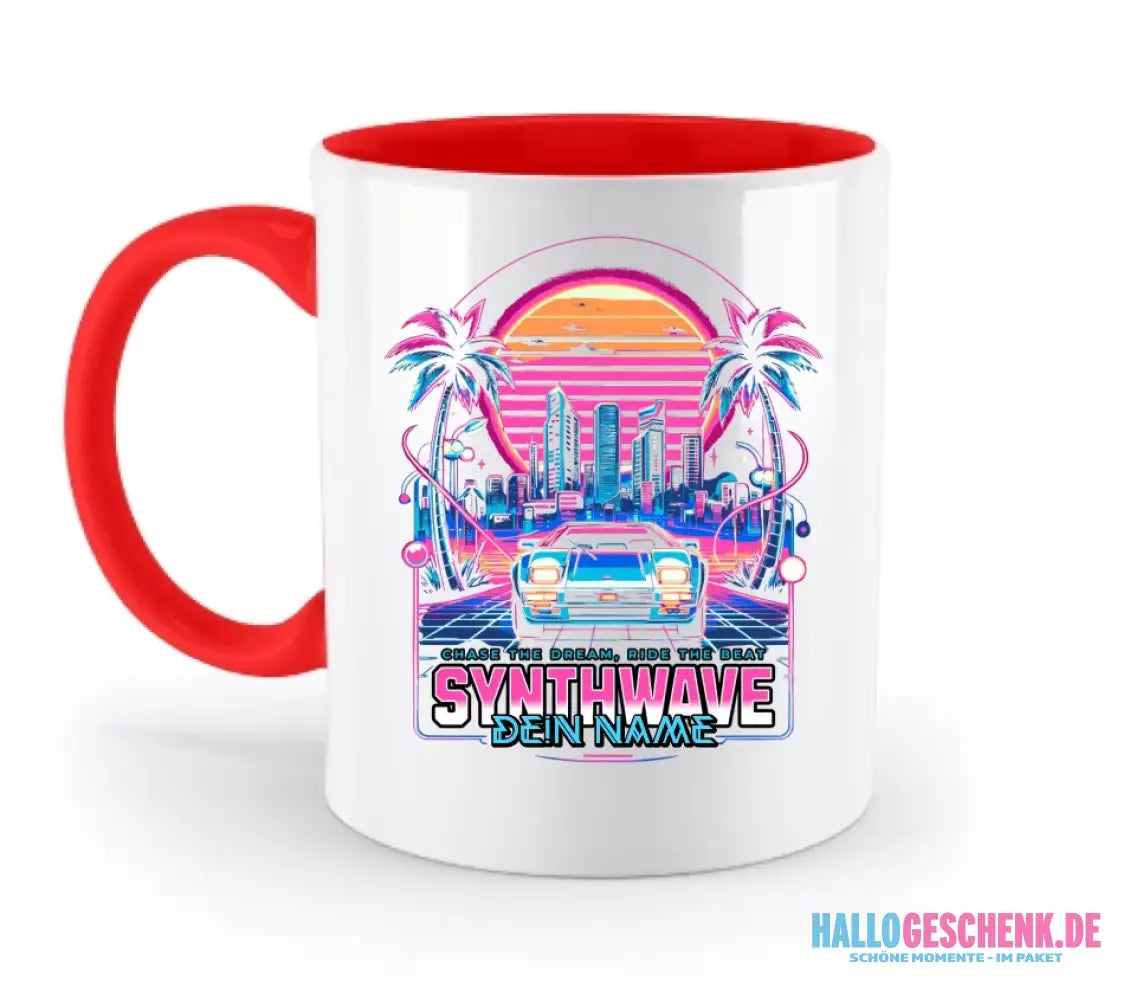 Dein Name • Synthwave • Retro • 80s • Cyberpunk • zweifarbige Tasse spülmaschinengeeignet • Exklusivdesign • personalisiert