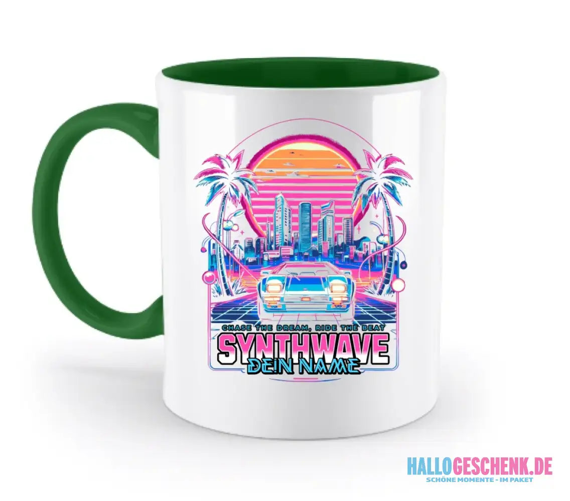 Dein Name • Synthwave • Retro • 80s • Cyberpunk • zweifarbige Tasse spülmaschinengeeignet • Exklusivdesign • personalisiert