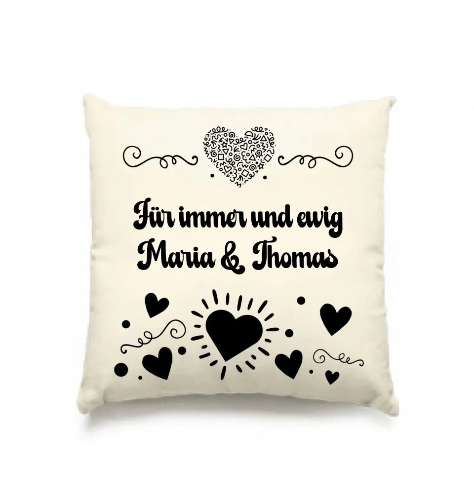 Dein e Wunschname n im LOVE DESIGN 3 - Kissen 40x40 cm - personalisierbar