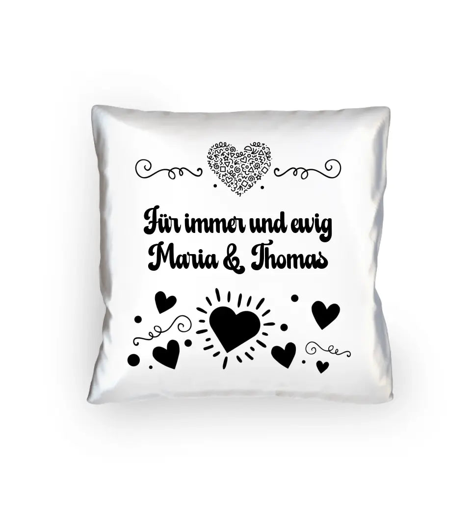 Dein e Wunschname n im LOVE DESIGN 3 - Kissen 40x40 cm - personalisierbar