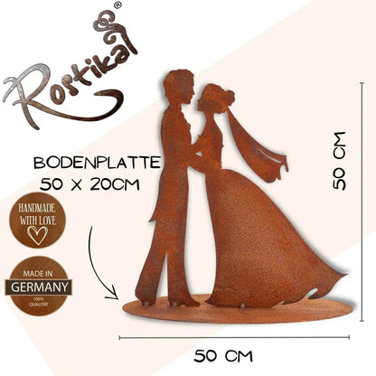 Deko Brautpaar Rosi und Frau | Rostige Dekoidee aus Metall | von HalloGeschenk.de