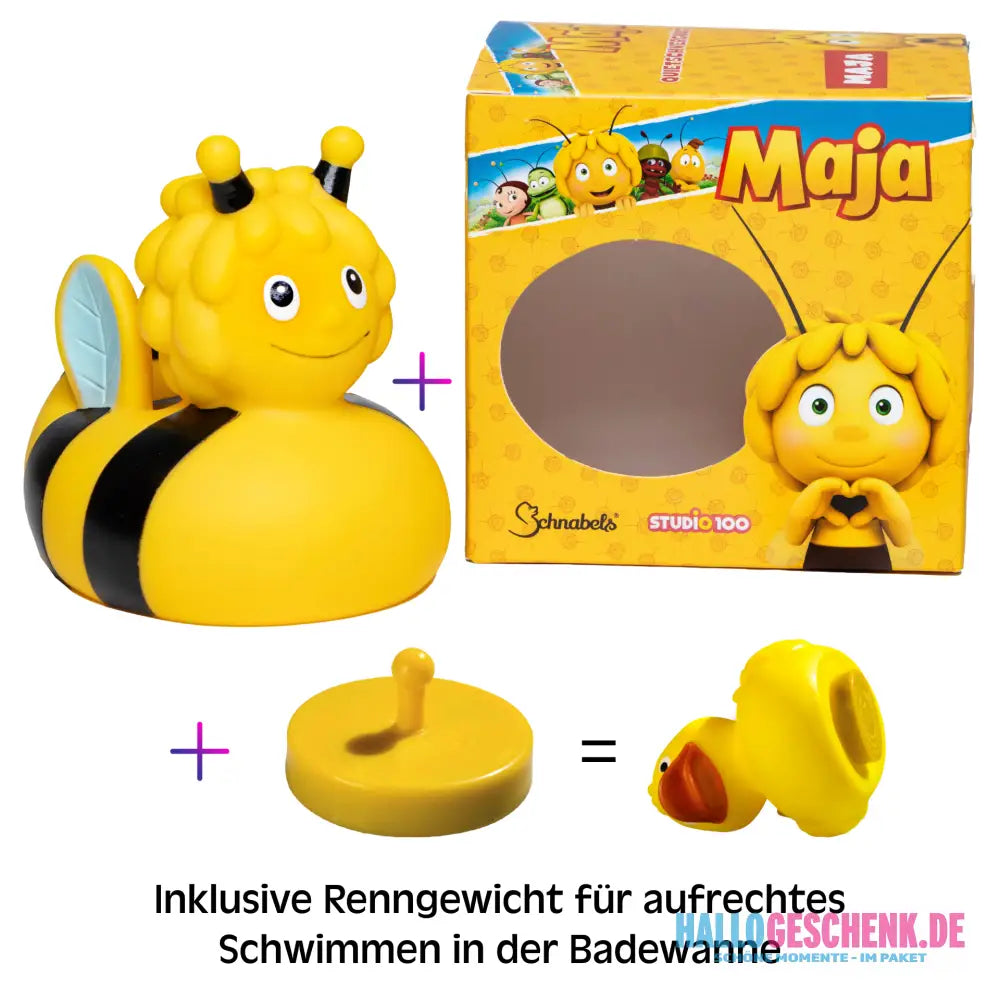 Die Biene Maja und ihr bester Freund Willi - Geschenkset inkl. hochwertige Verpackung & 2 x Renngewicht • Badeente