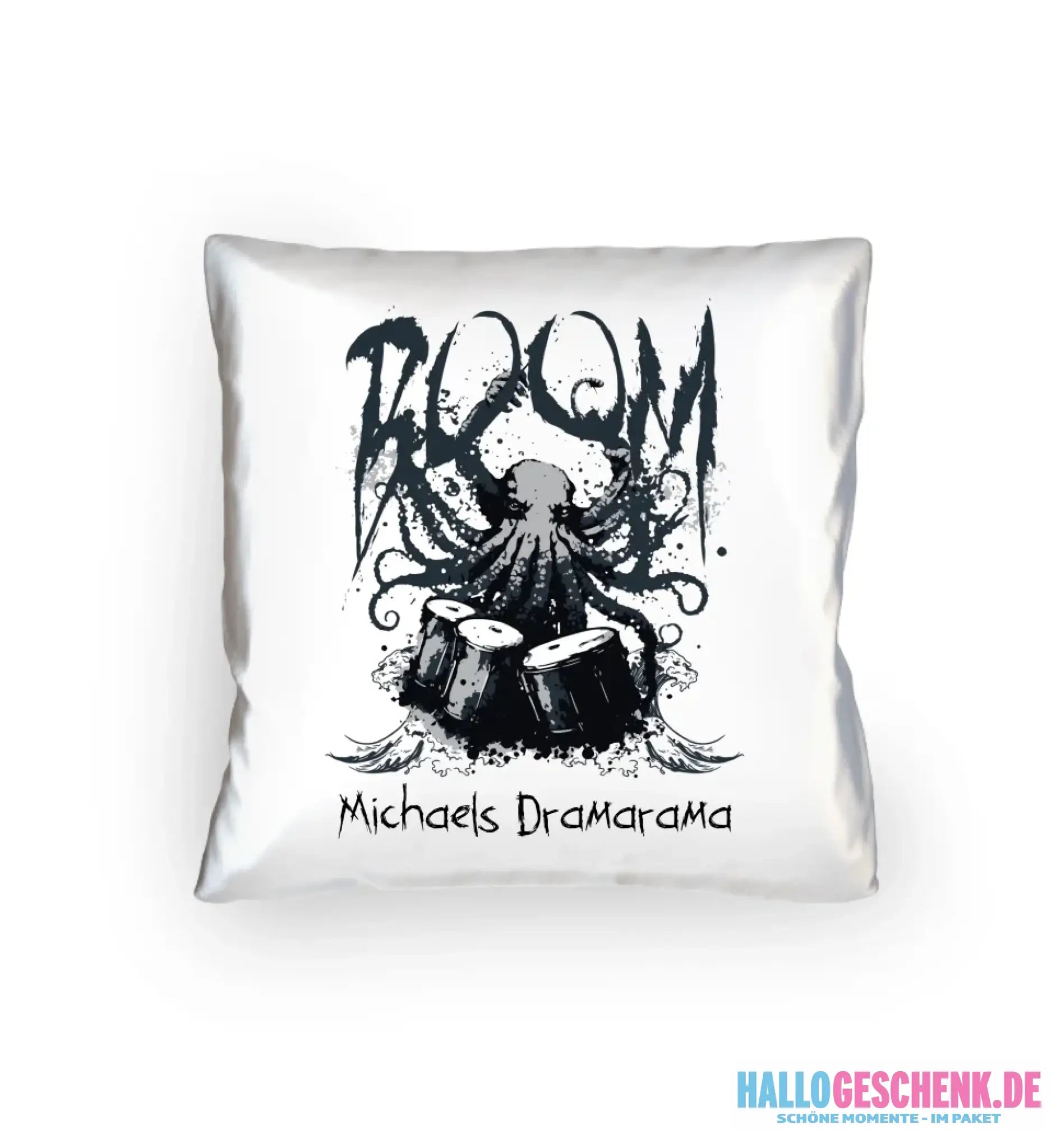 Drama Drummer Schlagzeuger + Wunschtext • Musik • Kissen 40x40 cm • personalisiert
