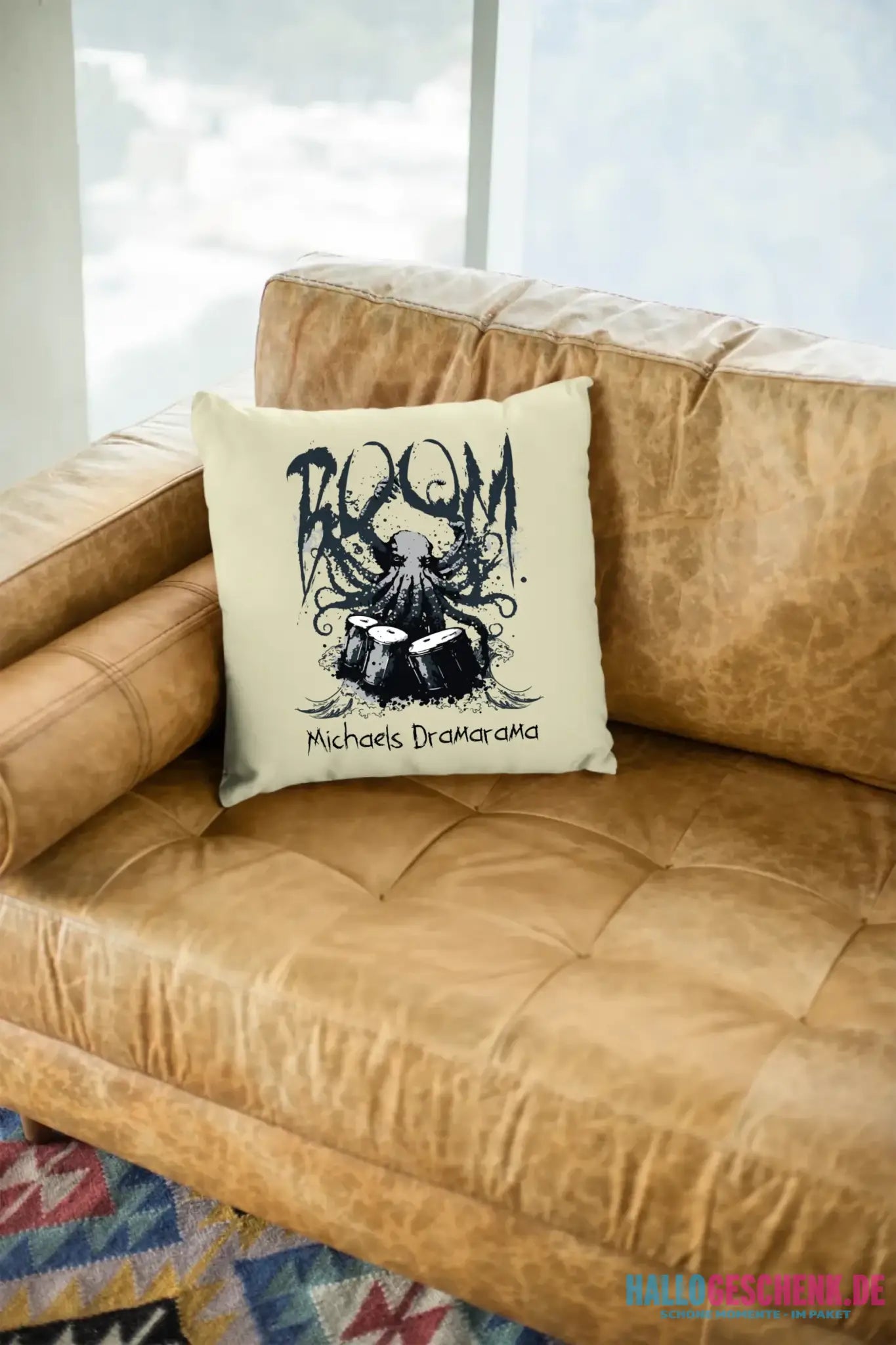 Drama Drummer Schlagzeuger + Wunschtext • Musik • Kissen 40x40 cm • personalisiert