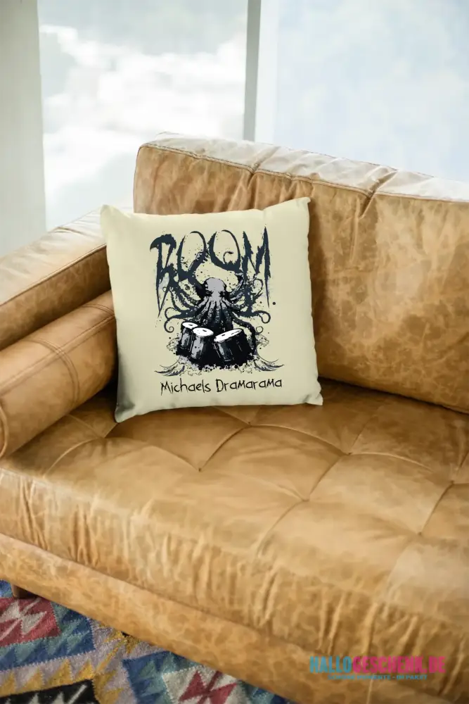 Drama Drummer Schlagzeuger + Wunschtext • Musik • Kissen 40x40 cm • personalisiert