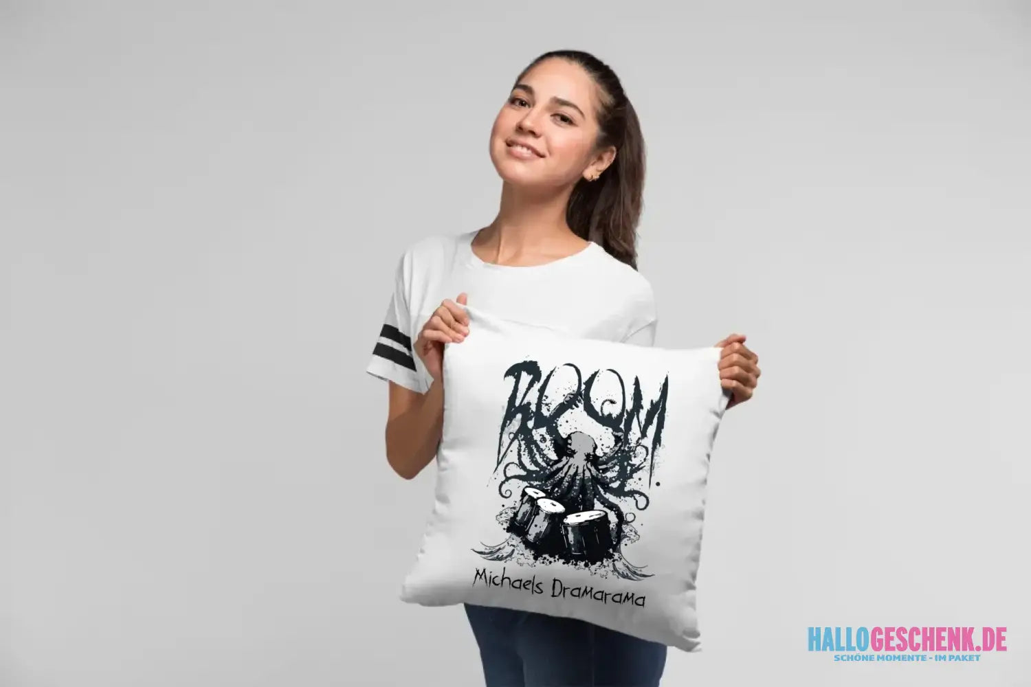 Drama Drummer Schlagzeuger + Wunschtext • Musik • Kissen 40x40 cm • personalisiert
