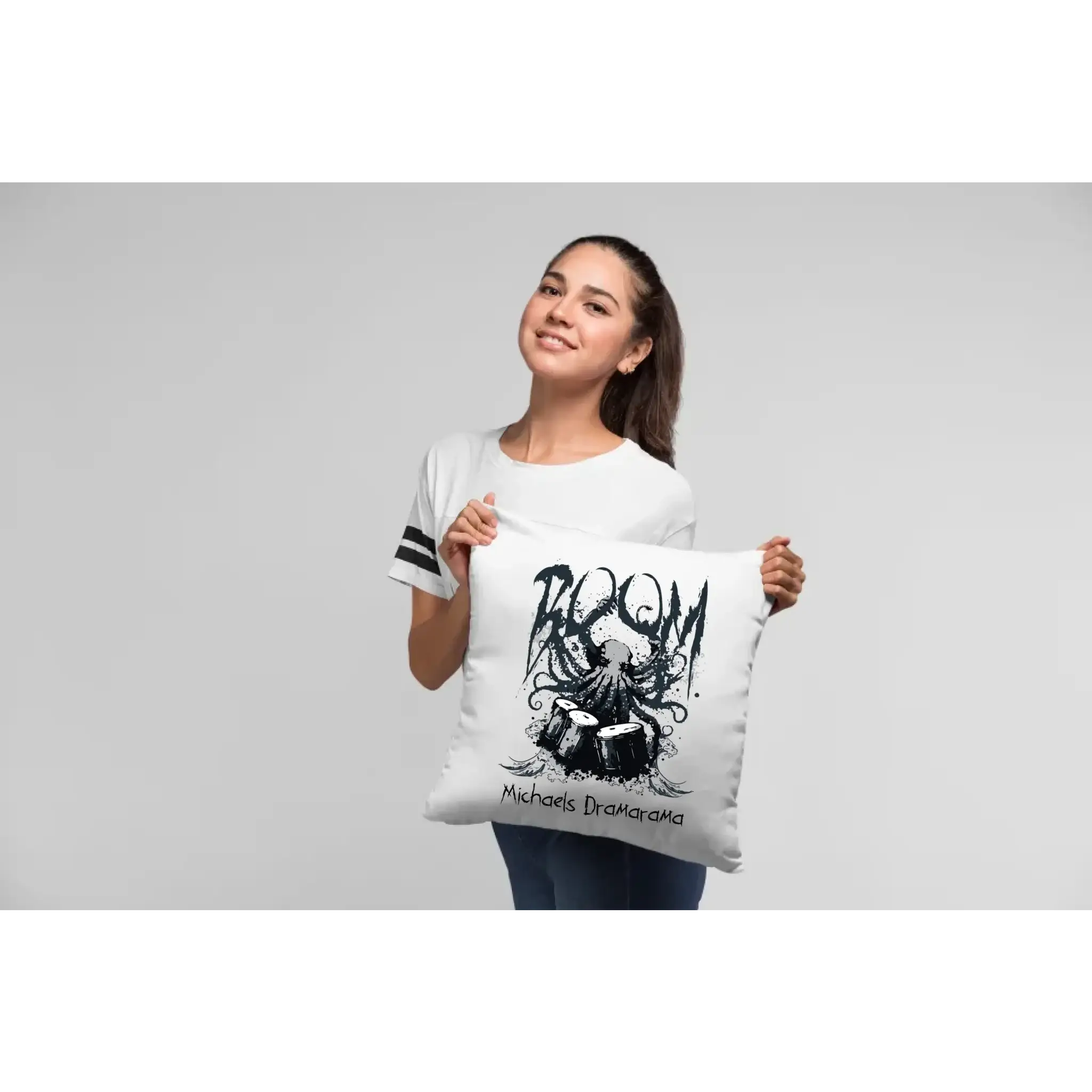 Drama Drummer Schlagzeuger + Wunschtext • Musik • Kissen 40x40 cm • personalisiert