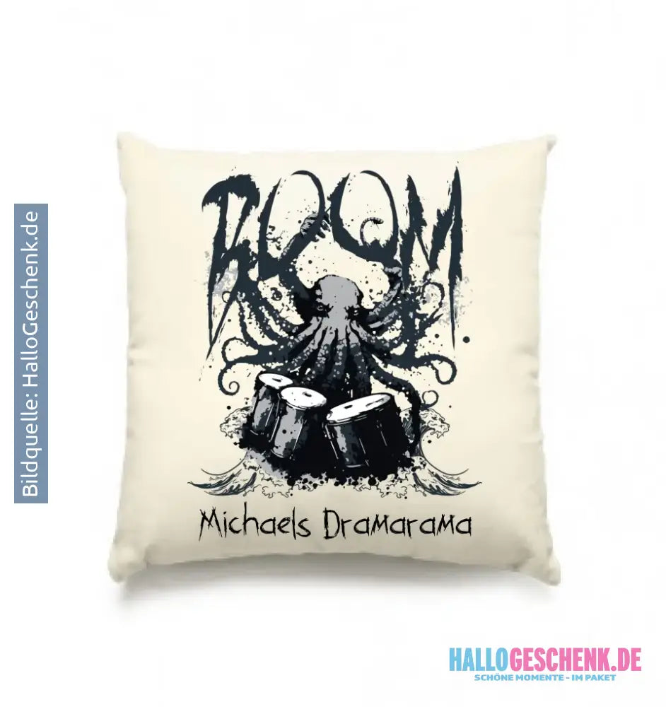Drama Drummer Schlagzeuger + Wunschtext • Musik • Kissen 40x40 cm • personalisiert