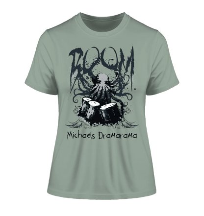 Drama Drummer Schlagzeuger + Wunschtext • Musik • Ladies Premium T-Shirt XS - 2XL aus Bio - Baumwolle für Damen • Exklusivdesign • personalisiert von HalloGeschenk.de