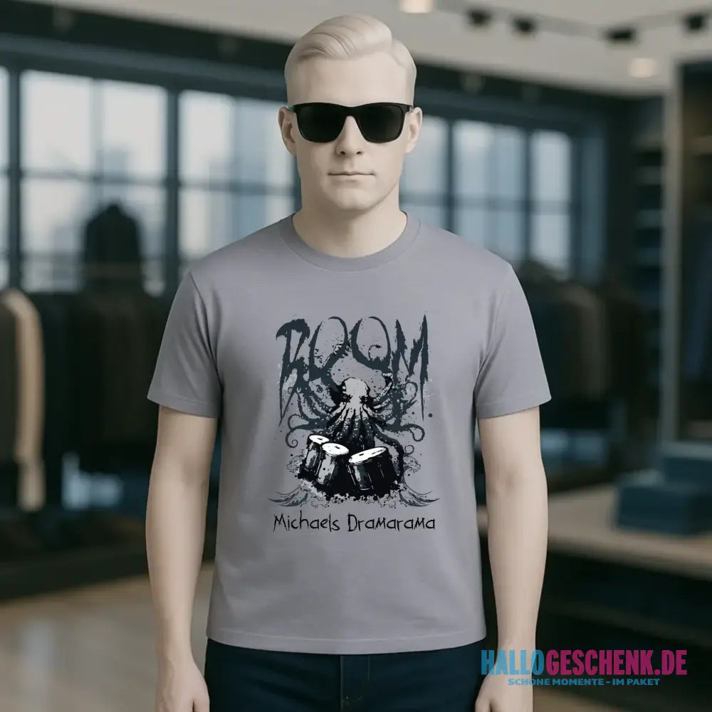 Drama Drummer Schlagzeuger + Wunschtext • Musik • Unisex Premium T-Shirt XS-5XL aus Bio-Baumwolle für Damen & Herren • Exklusivdesign • personalisiert