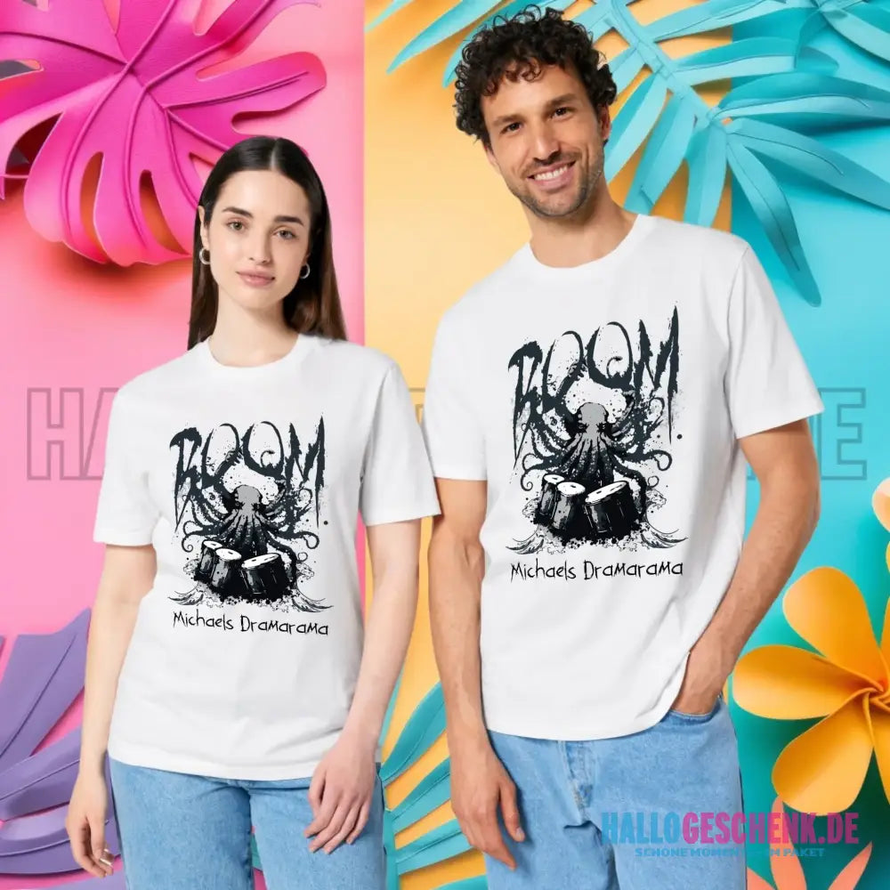 Drama Drummer Schlagzeuger + Wunschtext • Musik • Unisex Premium T-Shirt XS-5XL aus Bio-Baumwolle für Damen & Herren • Exklusivdesign • personalisiert