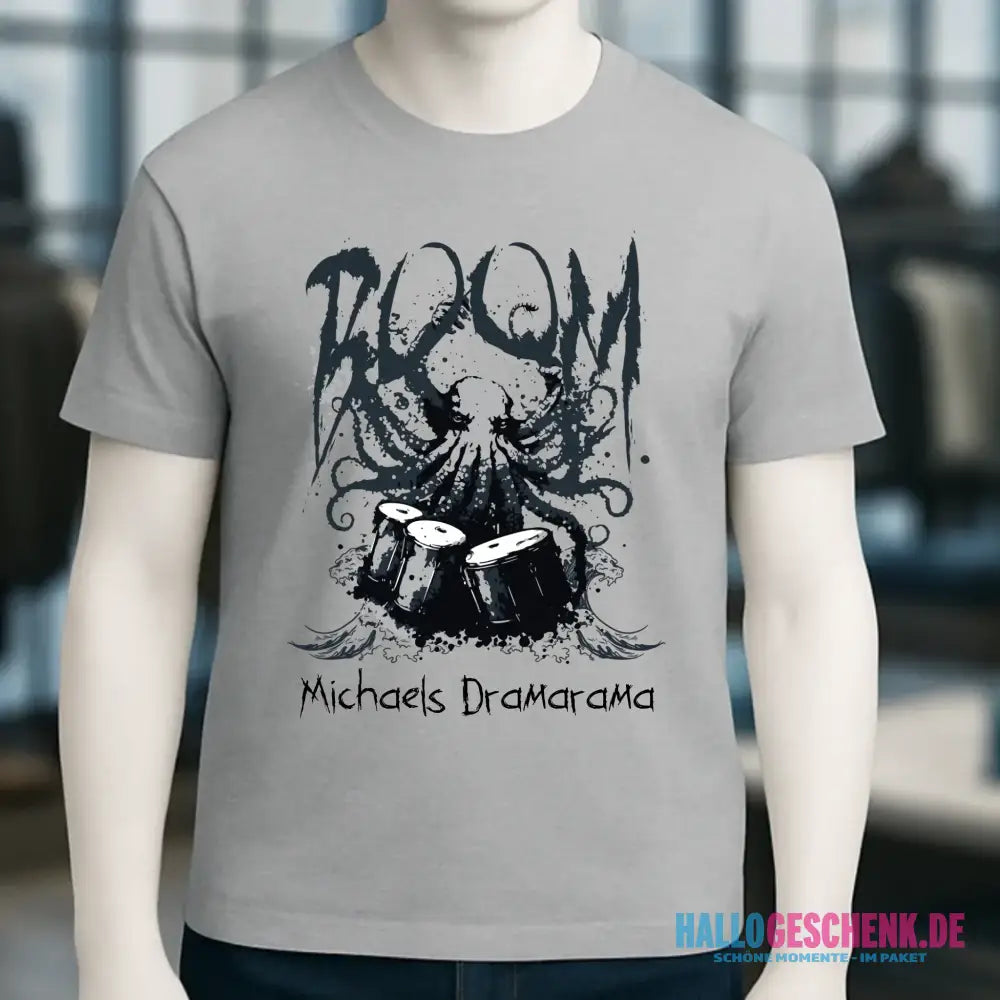 Drama Drummer Schlagzeuger + Wunschtext • Musik • Unisex Premium T-Shirt XS-5XL aus Bio-Baumwolle für Damen & Herren • Exklusivdesign • personalisiert
