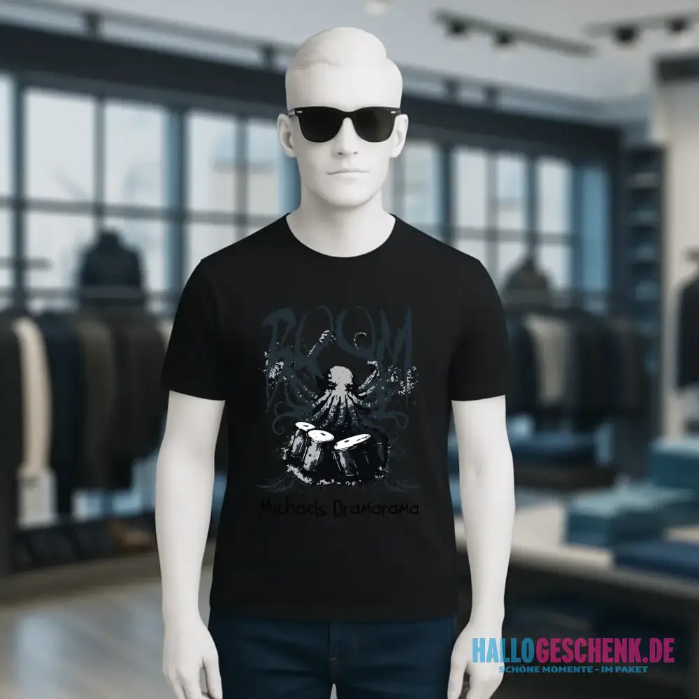 Drama Drummer Schlagzeuger + Wunschtext • Musik • Unisex Premium T-Shirt XS-5XL aus Bio-Baumwolle für Damen & Herren • Exklusivdesign • personalisiert