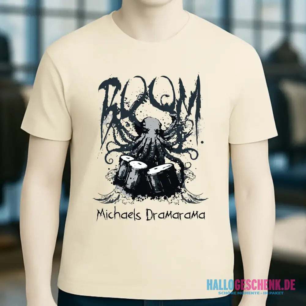 Drama Drummer Schlagzeuger + Wunschtext • Musik • Unisex Premium T-Shirt XS-5XL aus Bio-Baumwolle für Damen & Herren • Exklusivdesign • personalisiert