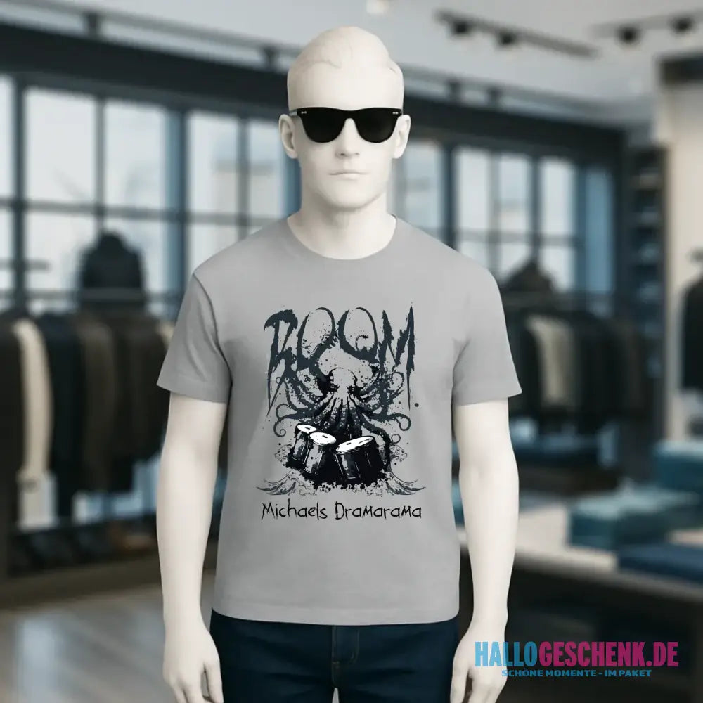 Drama Drummer Schlagzeuger + Wunschtext • Musik • Unisex Premium T-Shirt XS-5XL aus Bio-Baumwolle für Damen & Herren • Exklusivdesign • personalisiert