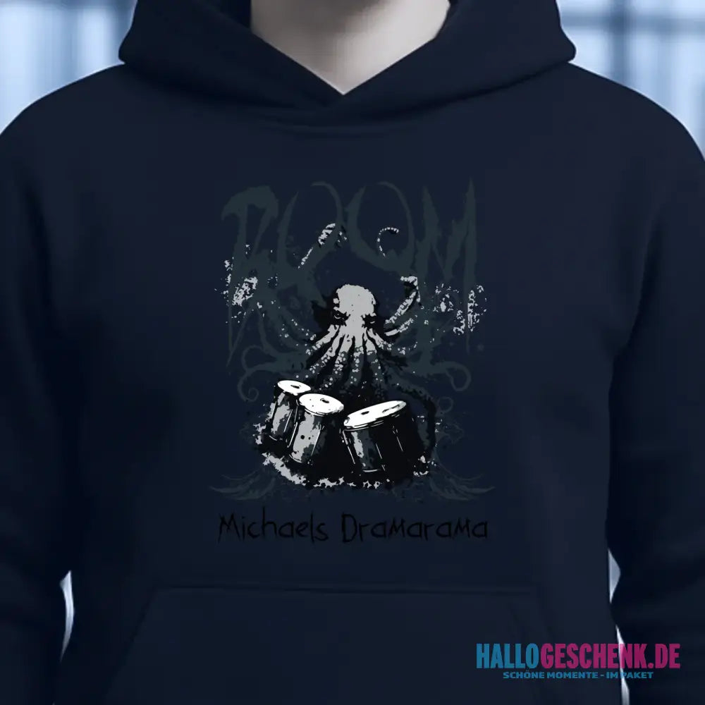 Drama Drummer Schlagzeuger + Wunschtext • Musik • Unisex Premium Hoodie XS-5XL aus Bio-Baumwolle für Damen & Herren