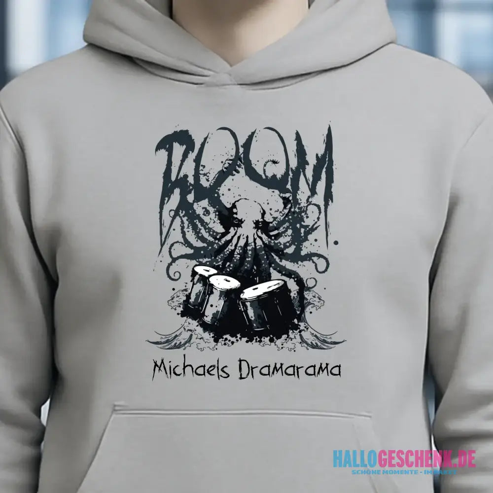 Drama Drummer Schlagzeuger + Wunschtext • Musik • Unisex Premium Hoodie XS-5XL aus Bio-Baumwolle für Damen & Herren