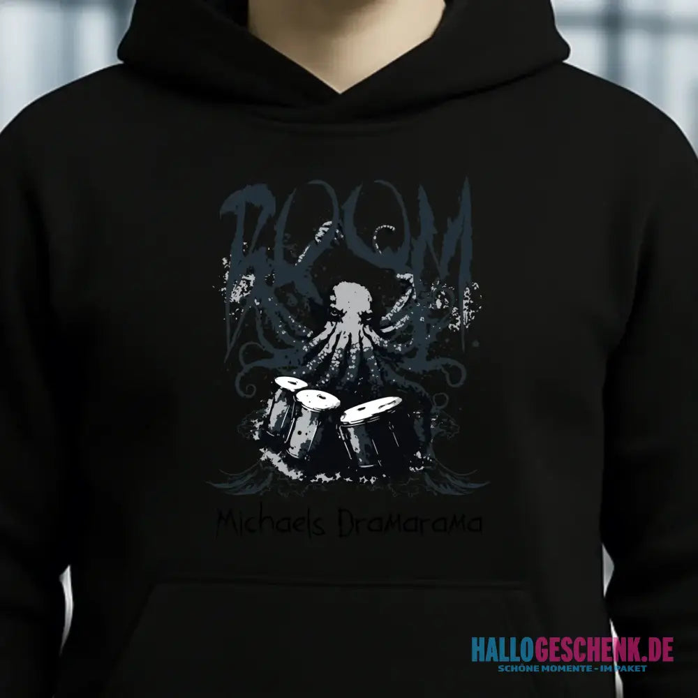 Drama Drummer Schlagzeuger + Wunschtext • Musik • Unisex Premium Hoodie XS-5XL aus Bio-Baumwolle für Damen & Herren
